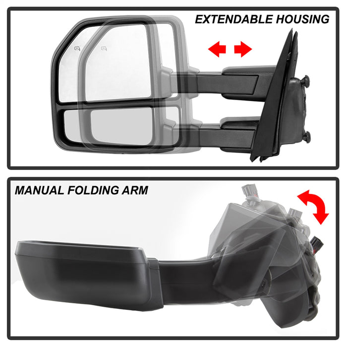 Spyder Auto 9943058 Power Heated Telescoping Mirrors; Set; - Truck Part Superstore