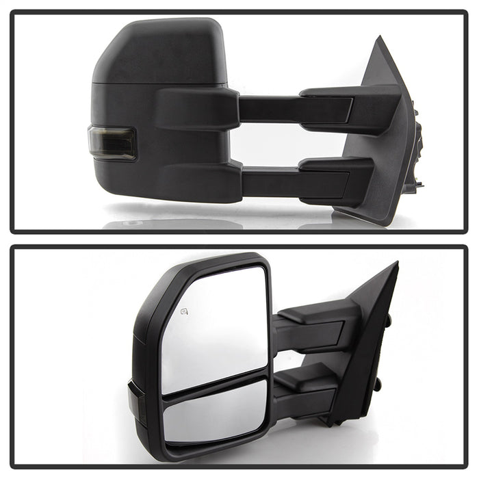Spyder Auto 9943065 Power Heated LED Signal Telescoping Mirrors; Set; Smoke; - Truck Part Superstore