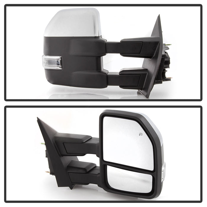 Spyder Auto 9943072 Power Heated LED Signal Telescoping Mirrors; Set; Clear; - Truck Part Superstore