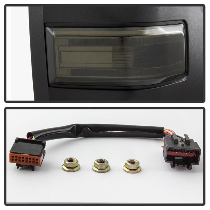 Spyder Auto 9943089 Power Heated LED Signal Telescoping Mirrors; Set; Smoke; - Truck Part Superstore