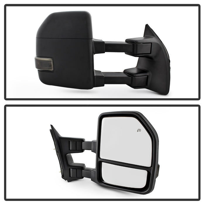 Spyder Auto 9943096 Power Heated LED Signal Telescoping Mirrors; Set; Smoke; Adjustable; - Truck Part Superstore