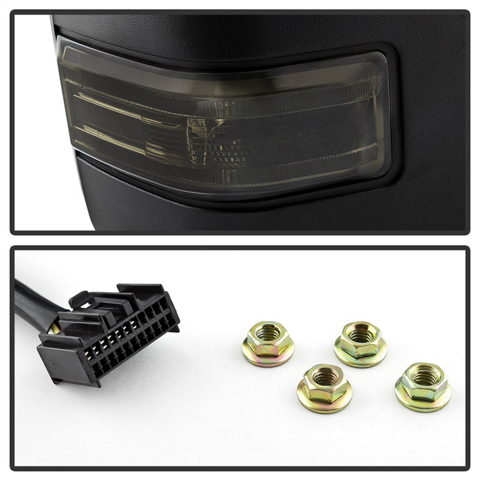 Spyder Auto 9943096 Power Heated LED Signal Telescoping Mirrors; Set; Smoke; Adjustable; - Truck Part Superstore