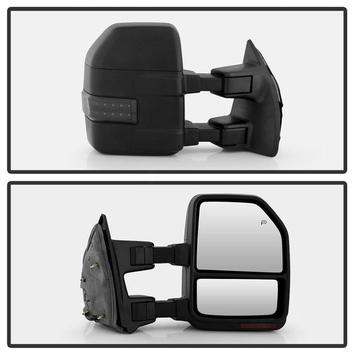 Spyder Auto 9943126 Power Heated Mirror Sequential LED Signal; Set; Smoke; Adjustable; - Truck Part Superstore