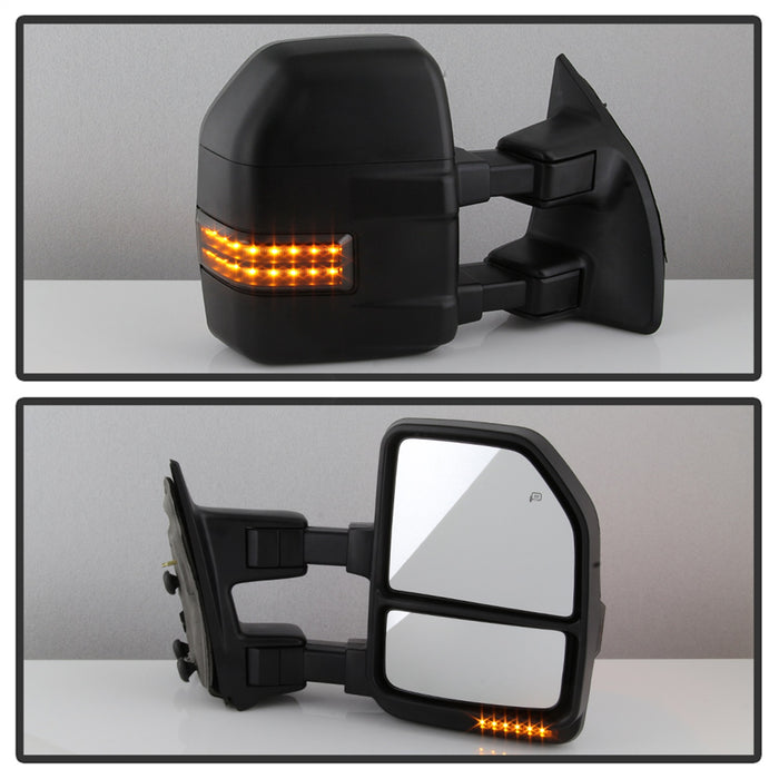 Spyder Auto 9943126 Power Heated Mirror Sequential LED Signal; Set; Smoke; Adjustable; - Truck Part Superstore