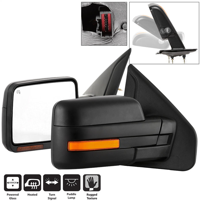 Spyder Auto 9943171 Power Heated Sequential LED Signal Mirror; OEM; Set; Amber; - Truck Part Superstore