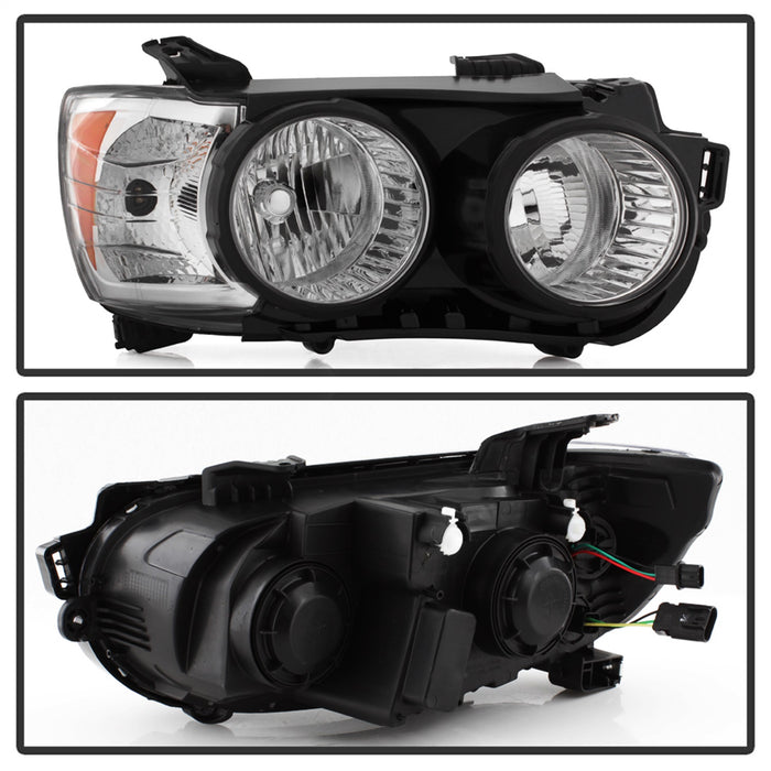 Spyder Auto 9943195 Halogen Headlight; Passenger(RH) Side; Black; Right; - Truck Part Superstore