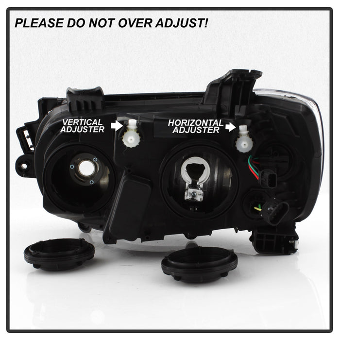 Spyder Auto 9943195 Halogen Headlight; Passenger(RH) Side; Black; Right; - Truck Part Superstore