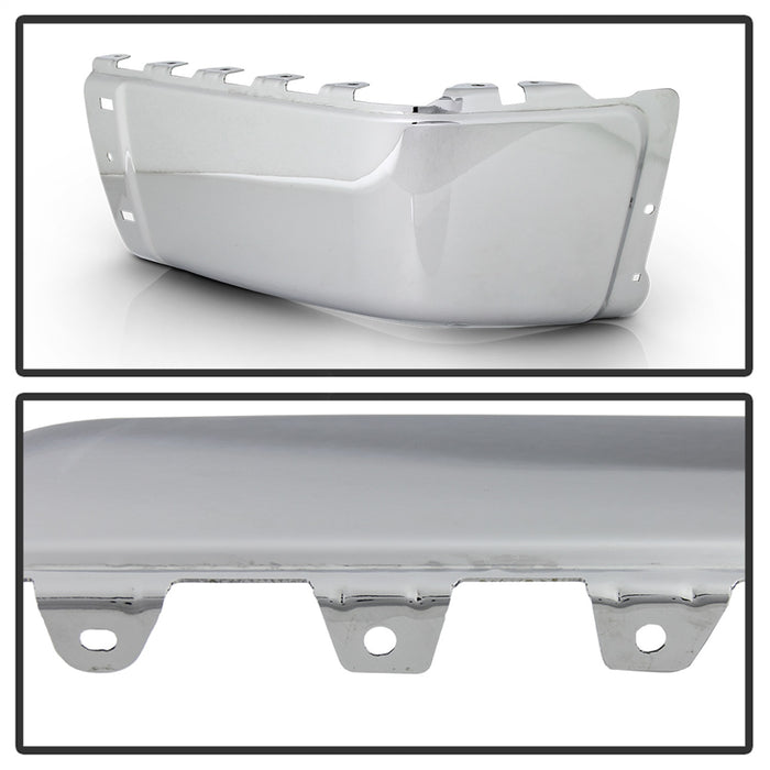 Spyder Auto 9947360 Rear Bumper Cap End; Chrome; w/o Sensor Hole; - Truck Part Superstore