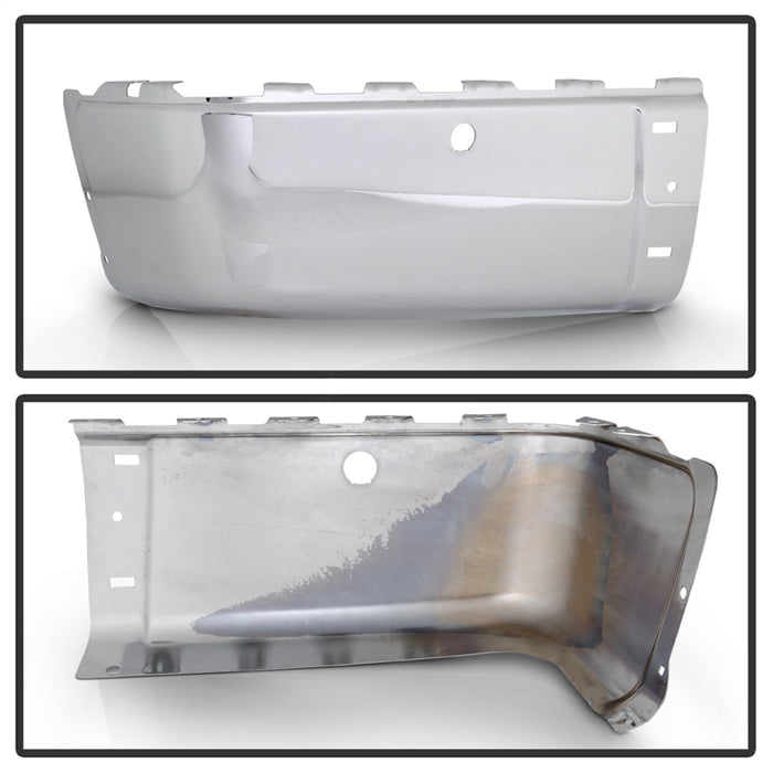 Spyder Auto 9947377 Rear Bumper Cap End; Chrome; w/Sensor Hole; - Truck Part Superstore