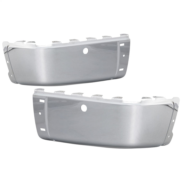 Spyder Auto 9947377 Rear Bumper Cap End; Chrome; w/Sensor Hole; - Truck Part Superstore
