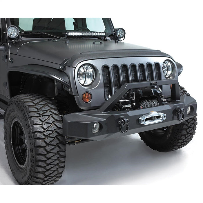 Rampage 99510 TrailGuard Front Bumper; w/Winch Plate; incl. D-Rings; Black; - Truck Part Superstore