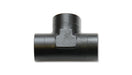 Vibrant Performance 10872 Female Flare Tee Adapter; Size: -6AN; 6061 Aluminum; Anodized Black; - Truck Part Superstore