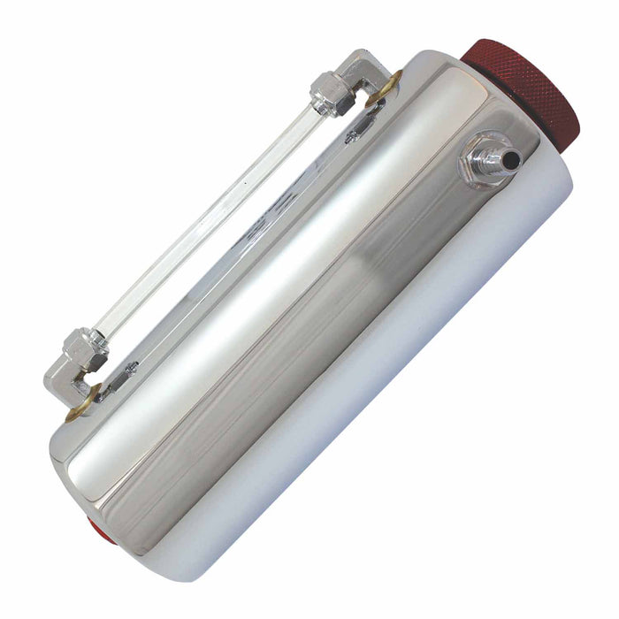 SpeedFx 9965 Power Steering Or Brake Fluid Overflow Tank Chrome Alum With Mounting Clamps 9 I - Truck Part Superstore