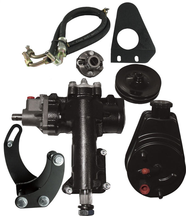 Borgeson 999006 Power Steering Conversion Kit.; 55-57 Chevy Car; 1in Double D Column; SBC; SWP - Truck Part Superstore