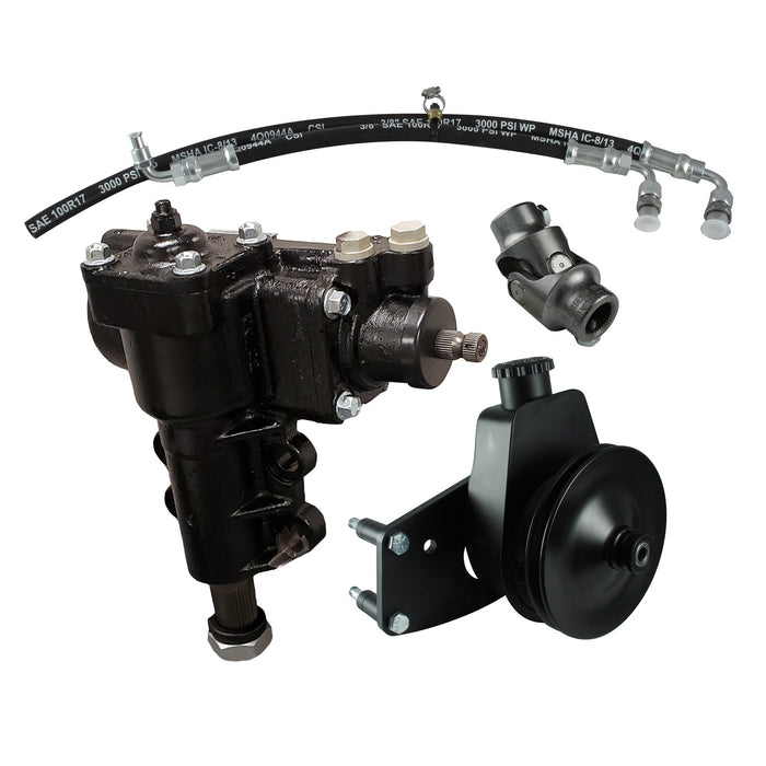 Borgeson 999059 Power Conversion Kit; 66-77 Ford Bronco with factory manual steering and 289/302 - Truck Part Superstore