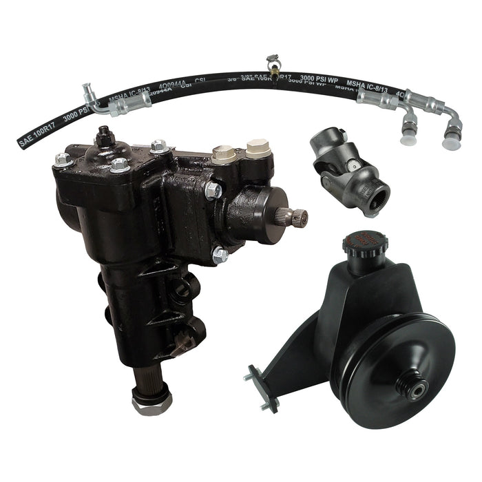 Borgeson 999060 Power Steering Conversion Kit; 66-77 Ford Bronco with factory M/S and 6 Cylinder - Truck Part Superstore