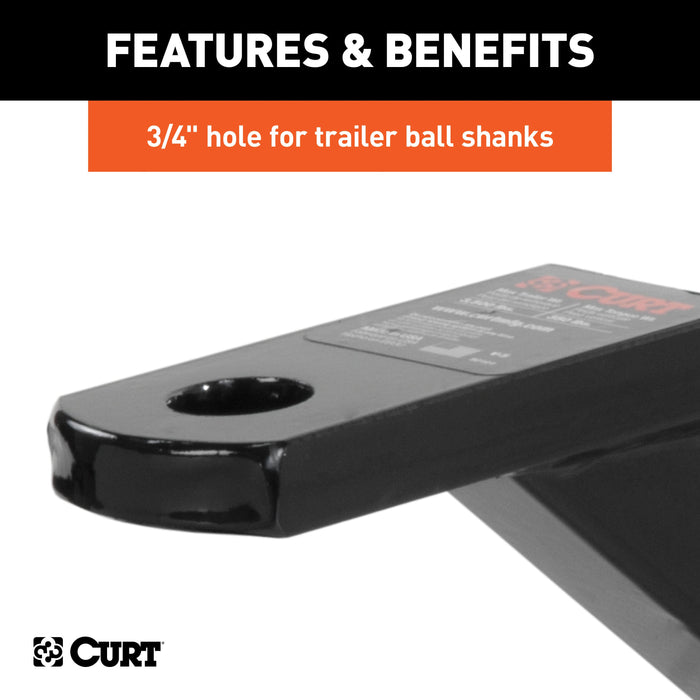 CURT 45507 Vertical Receiver Ball Mount (1-1/4in. Shank; 3;500 lbs.) - Truck Part Superstore