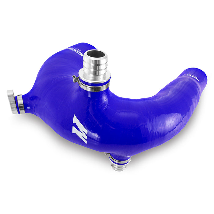 Mishimoto MMHOSE-RZR-16AIBL Silicone Intake J-Tube, Fits Polaris RZR XP Turbo 2016+, Blue - Truck Part Superstore