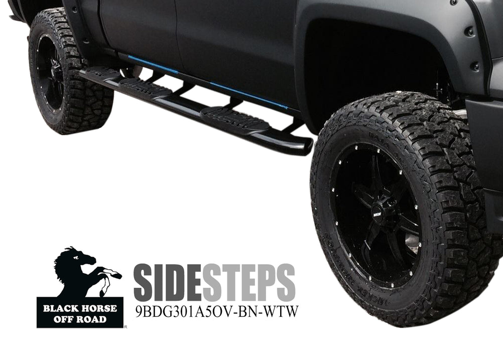 Black Horse Off Road 9BDG301A5OV-BN-WTW Extreme Wheel-to-Wheel Side Steps - Truck Part Superstore