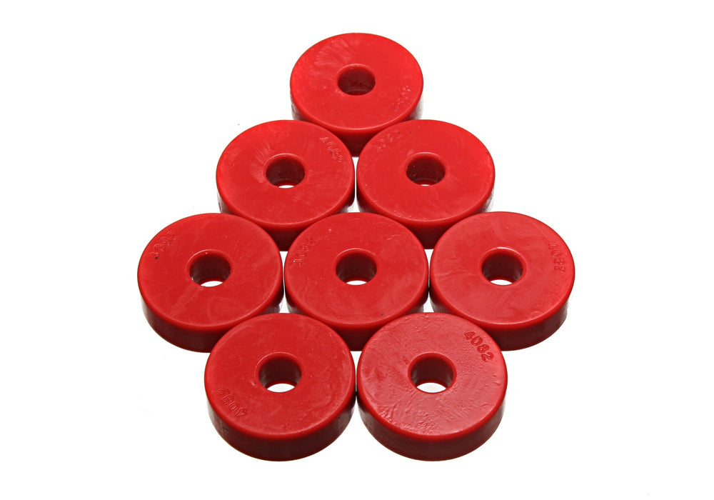 Energy Suspension 9.9529R Universal Leaf Spring Pad; Red; 1 15/16 in. OD x 9/16 in. ID x 21/32 in. H; - Truck Part Superstore