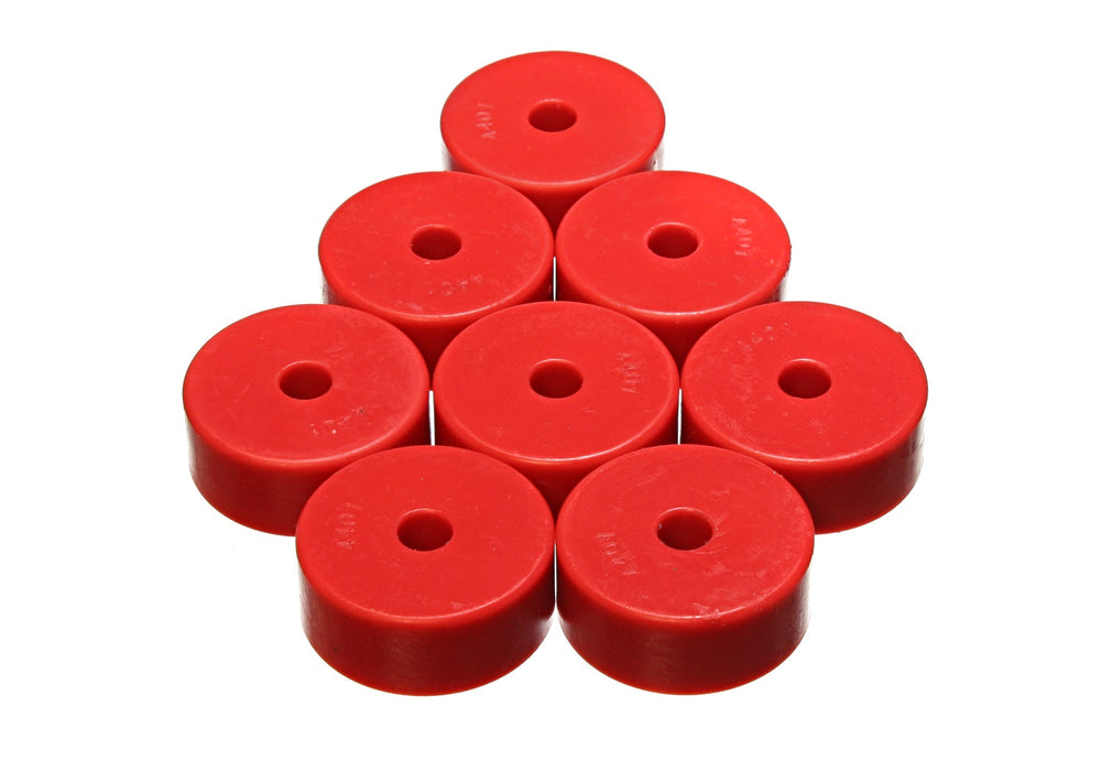 Energy Suspension 9.9531R Universal Leaf Spring Pad; Red; 2 1/32 in. OD x 7/16 in. ID x 13/16 in. H; - Truck Part Superstore