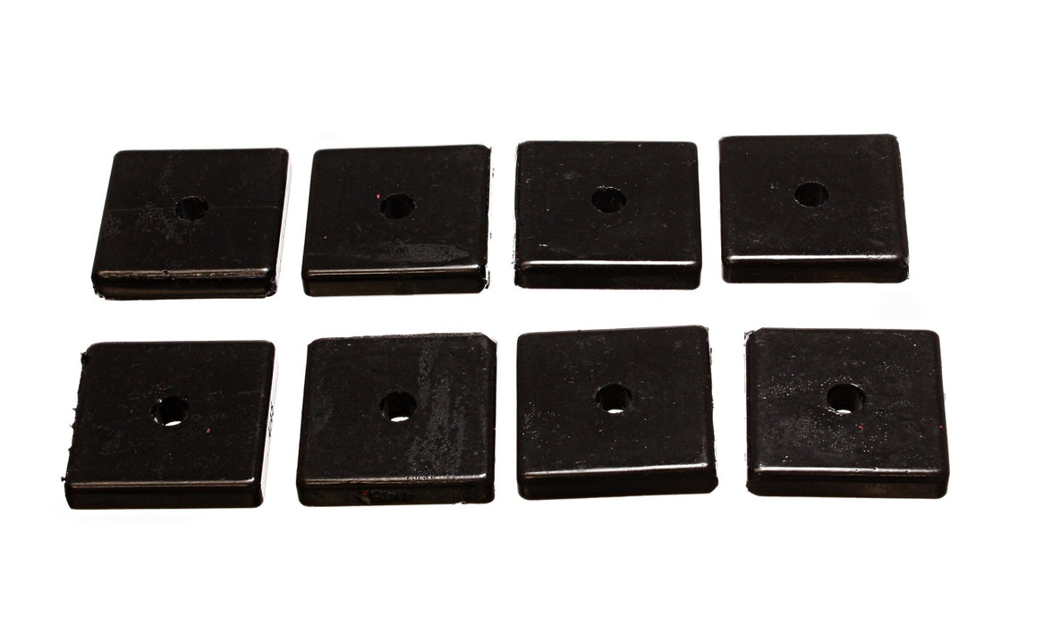Energy Suspension 9.9534G Universal Leaf Spring Pad; Black; 2 1/16 in. SQ x 3/8 in. ID x 7/16 in. H; - Truck Part Superstore