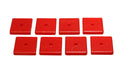 Energy Suspension 9.9534R Universal Leaf Spring Pad; Red; 2 1/16 in. SQ x 3/8 in. ID x 7/16 in. H; - Truck Part Superstore