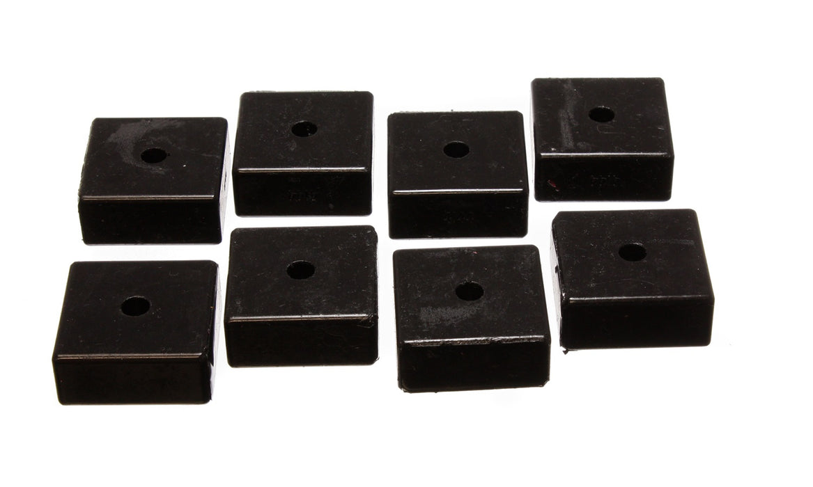 Energy Suspension 9.9535G Universal Leaf Spring Pad; Black; 2 1/16 in. SQ x 3/8 in. ID x 15/16 in. H; - Truck Part Superstore