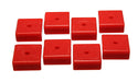 Energy Suspension 9.9535R Universal Leaf Spring Pad; Red; 2 1/16 in. SQ x 3/8 in. ID x 15/16 in. H; - Truck Part Superstore