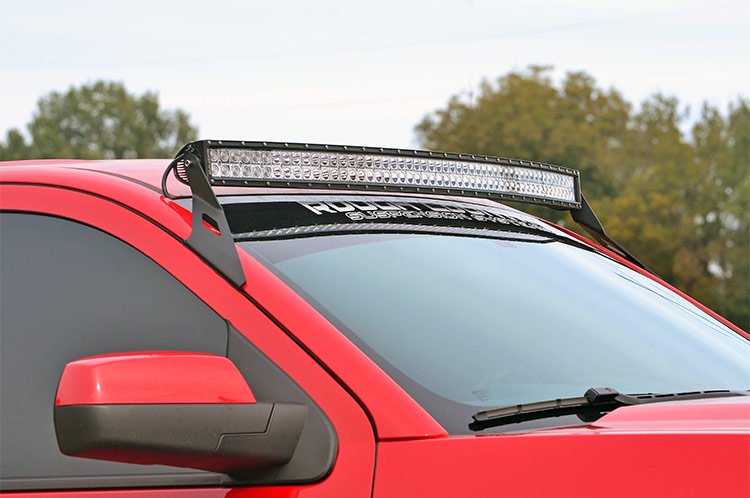 Rough Country 70514B 54 Inch Curved LED Light Bar Upper Windshield Mounts 15-20 SUVs Rough Country - Truck Part Superstore