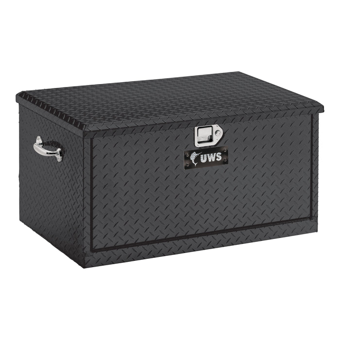UWS TBC-38-DS-BLK Gloss Black Aluminum 38in. Utility Chest Box with Drawers - Truck Part Superstore