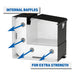 UWS TT-75-COMBO-BLK Gloss Black 75-Gallon Combo Aluminum Transfer Tank - Truck Part Superstore