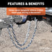 CURT 80312 27in. Safety Chain with 1 Snap Hook (2;000 lbs; Clear Zinc) - Truck Part Superstore