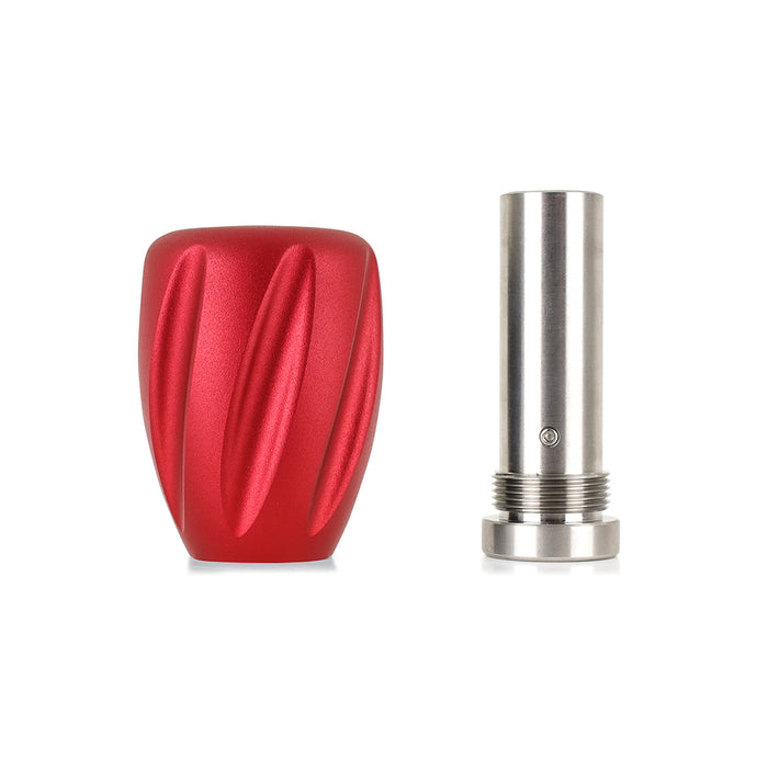 Mishimoto MMSK-TWST-RD Mishimoto Weighted Steel Core Shift Knob, Twist, Red - Truck Part Superstore