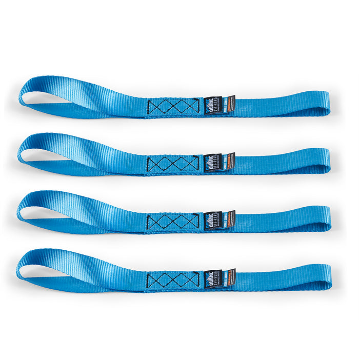 Mishimoto BNRTC-TDHD-4BL Borne Off-Road Heavy-Duty Ratchet Tie-Down Kit (4-pack), Blue - Truck Part Superstore