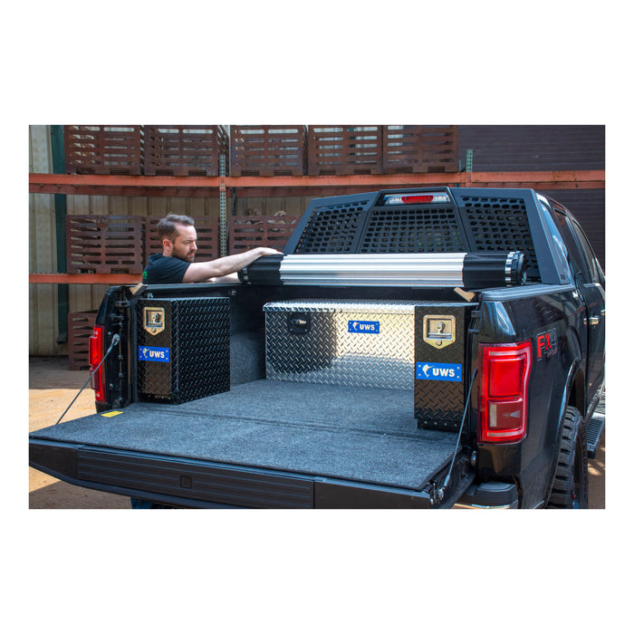 UWS EC20501 Bright Aluminum Secure Lock 48in. Under Tonneau Chest Box (Heavy Packaging) - Truck Part Superstore