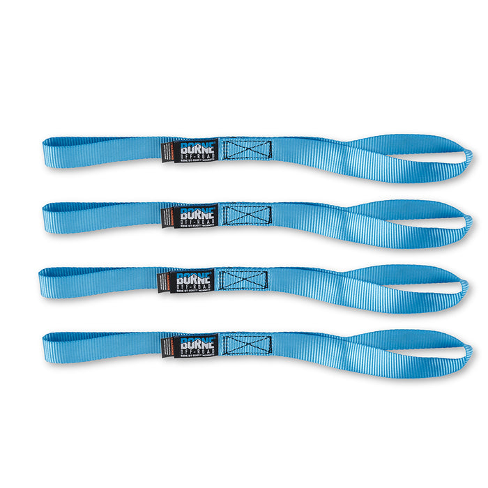 Mishimoto BNRTC-TDMD-4BL Borne Off-Road Medium-Duty Ratchet Tie-Down Kit (4-pack), Blue - Truck Part Superstore