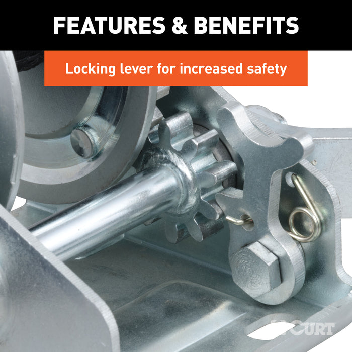 CURT 29423 Hand Crank Win. (900 lbs; 6-1/2in. Handle) - Truck Part Superstore