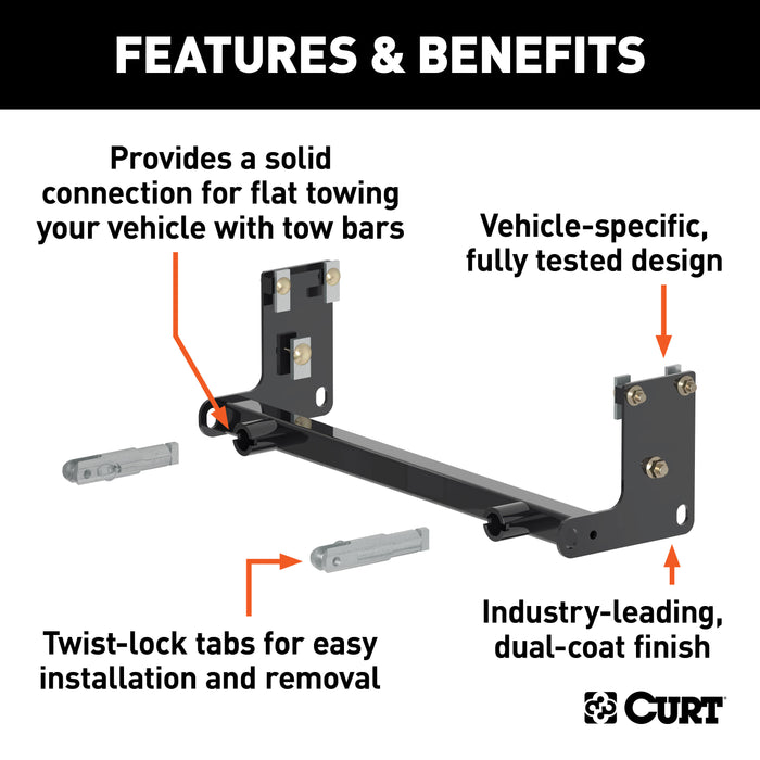 CURT 70110 Custom Tow Bar Base Plate; Select Jeep Wrangler JK - Truck Part Superstore