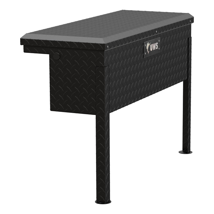 UWS TBSM-36-LP-MB Matte Black Aluminum 36in. Truck Side Tool Box; Low Profile (LTL Shipping Only) - Truck Part Superstore