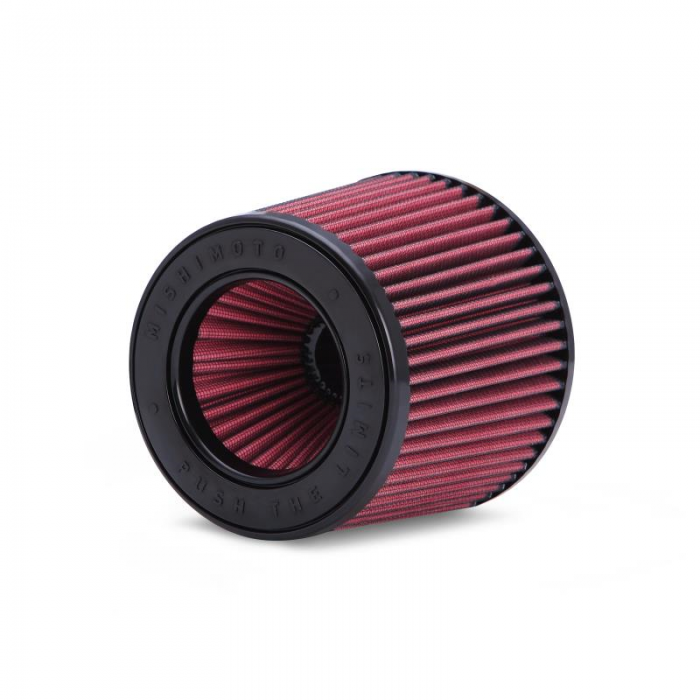 Mishimoto MMAF-3005S Mishimoto Powerstack Performance Air Filter, 3in Inlet, 5in Filter Length, Red - Truck Part Superstore