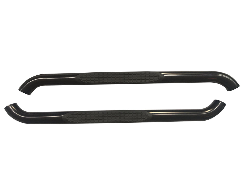 TrailFX A0029B 3 Inch Round Bent Powder Coated Black Steel Without End Caps - Truck Part Superstore