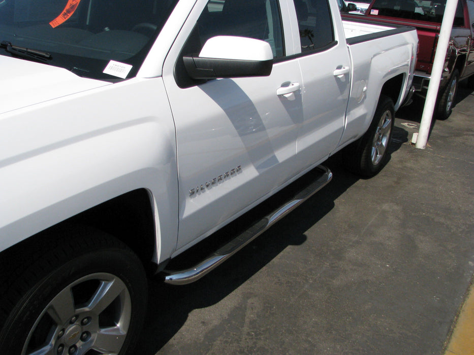 TrailFX A0030S 3 Inch Round Bent Pol Stainless Steel Without End Caps Frame Body Mount Bolts - Truck Part Superstore