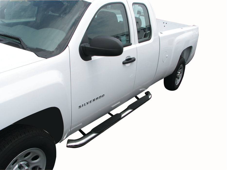 TrailFX A1007S 4 Inch Oval Bent Pol Stainless Steel Rocker Panel Mount - Truck Part Superstore