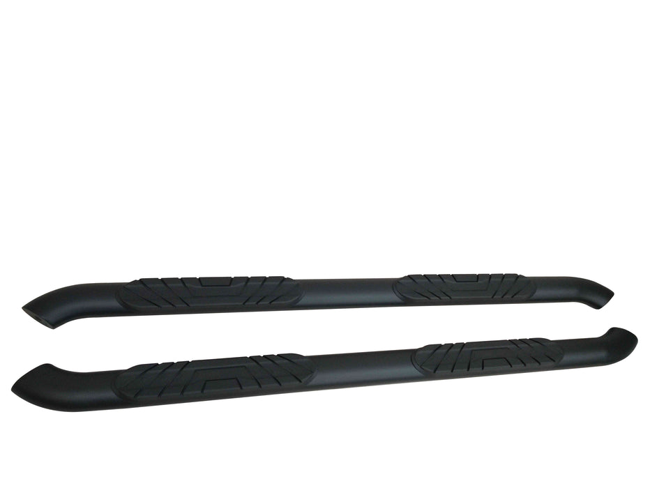 TrailFX A1008B 4 Inch Oval Bent Powder Coated Titanium Black Mild Steel Rocker Panel Mount - Truck Part Superstore