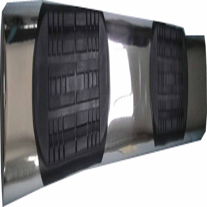 TrailFX A1544S With Step Pads 4 In Oval Straight Pol Stainless Steel With Welded End Caps Frame - Truck Part Superstore