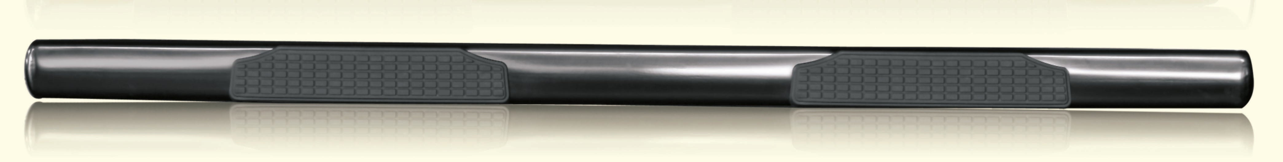 TrailFX A2002B 4-1/2 Inch Oval Straight Powder Coated Black Mild Steel Rocker Panel Mount - Truck Part Superstore