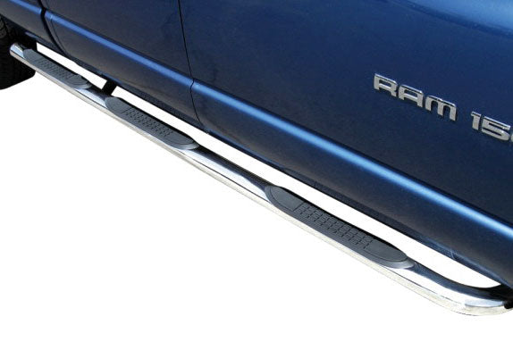 TrailFX A3010S W/Step Pads W/Bed Step 3 In Round Bent Pol Stainless Steel W/O End Caps - Truck Part Superstore