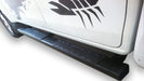 TrailFX A4001B 4 Inch Trapezoid Straight Pwdr Ctd Titanium Black Steel Plastic End Caps - Truck Part Superstore