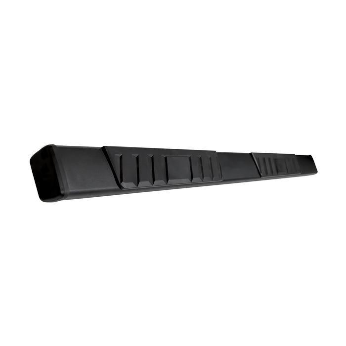 TrailFX A4004B 4 Inch Trapezoid Straight Pwdr Ctd Titanium Black Steel Plastic End Caps - Truck Part Superstore